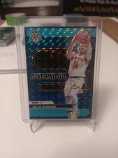 2025 Mosaic Blue Flourescent Prizm Jalen Brunson Give And Go 1/30