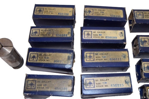 (Lot 25) JET 5C Collet Assorted Sizes 3/16, 1/2, 17/32, 3/4, 5/16, 13/16 - Foto 9 di 13
