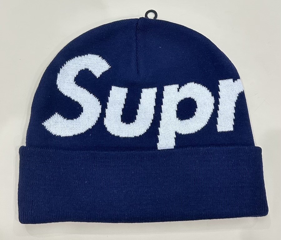 NEW IN BAG Supreme Box Big Logo Navy Blue Beanie FW22 | eBay