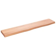 Wall Shelf Light Brown Solid Oak Wood 39.4 x 7.9 in Wall Shelf