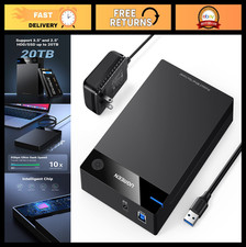 3.5" 2.5" SATA SSD HDD External Hard Drive Enclosure USB 3.0 UASP Case Power A