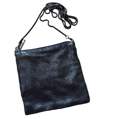 Whiting & Davis Navy Mesh Bag Vintage quiet luxury glam retro designer going out