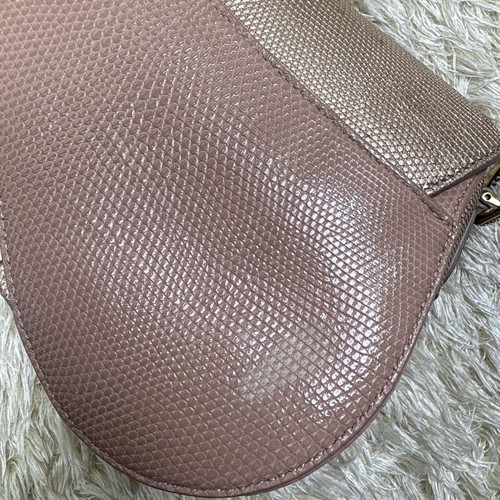 Christian Dior Lizard Saddle Bag Handbag NNNh04 - Picture 8 of 16