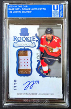 2023-24 UD The Cup Justin Sourdif RPA Rookie Patch Auto /249 #152 Panthers