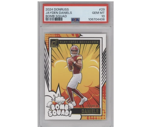 2024 Donruss Jayden Daniels #29 Bomb Squad PSA 10