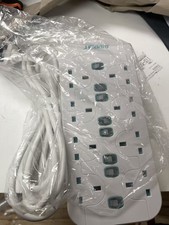 Extension Lead  Ports (3m Long Copper Wiring), 8 Power Socket Wire 1 UK Mains