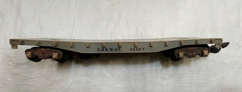 Vintage C.&N.W.RY. 42597 Flatcar Model Train HO Scale Rolling Stock Freight Car