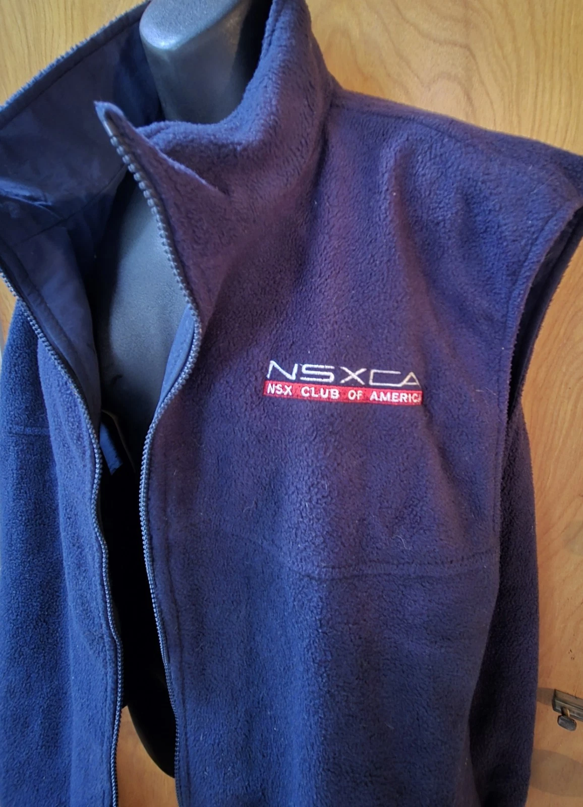 NSXCA Acura NSX Club Of America Reversible Fleece Logoed Vest Navy Blue Elkhart  image 3