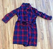 Pendleton Robe Medium Vintage Red Tartan Plaid Medium Made in USA