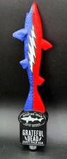 Dogfish Head Grateful Dead Juicy Pale Ale Shark Beer Tap Handle 12" Red/Blue 