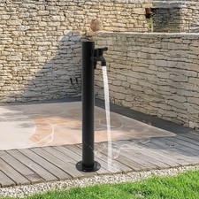 Water Column Faucet Modern Outdoor Column Faucet Round Garden Column Faucet