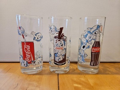 Drei Coca-Cola Sammelgläser Eiswürfel Motive 90er