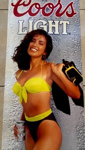 2 Classic Coors Light Beer Posters - Scuba Diver & Blonde With Tags - Never Used