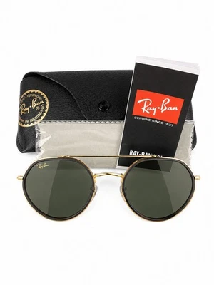 Ray-Ban ORB3765 Legend Gold Green Sunglasses w/ Case Box Accessories New - Image 1 of 4