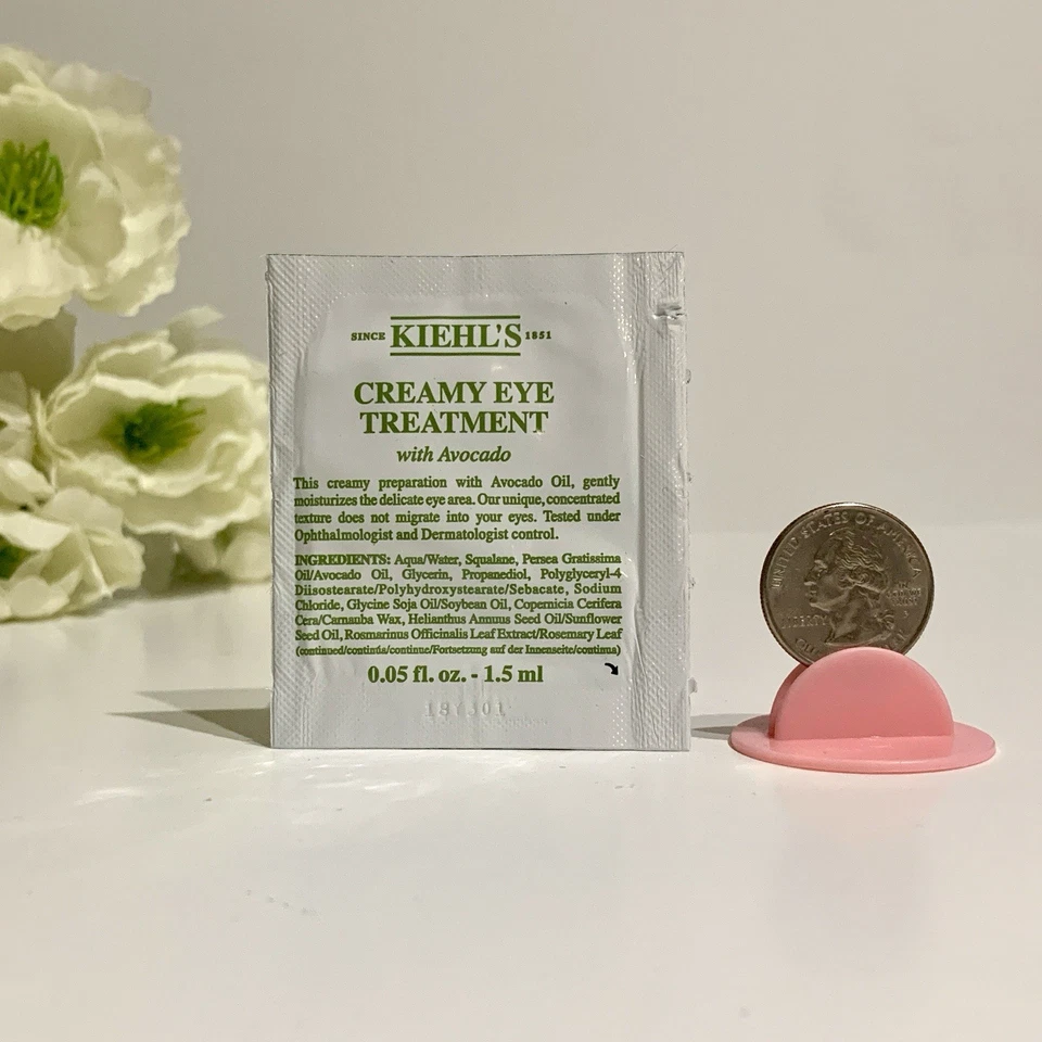 10 Kiehl's Creamy Eye Treatment with Avocado Sample Size 1.5ml Ea New Total-15ml - Image 2 of 3