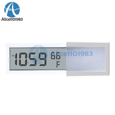 Mini Weather Station Digital Car Thermometer Electronic Clock Temperature Meter 