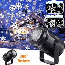 LED Snowflake Projector Indoor Moving Laser Light Lamp Party Ambient Lighting