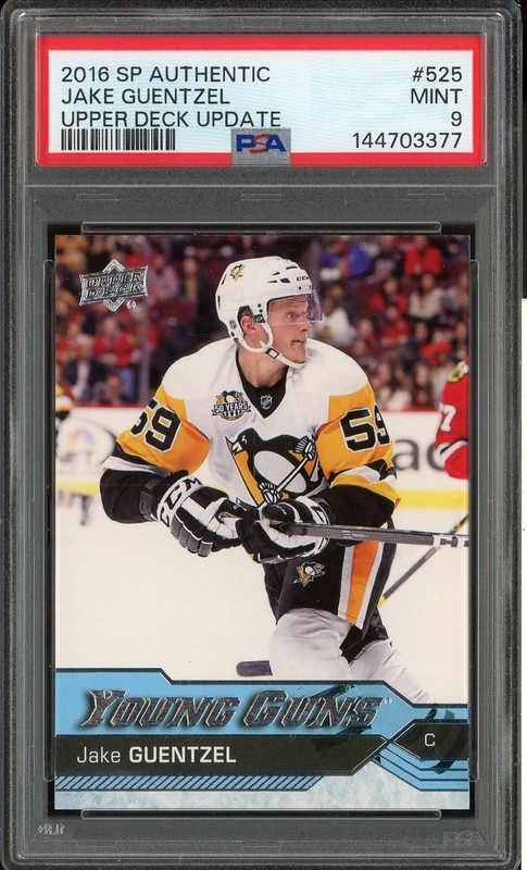 2016-17 Upper Deck Young Guns #525 Jake Guentzel RC PSA 9