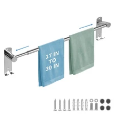 Bathroom Towel Rack, 28In Adjustable Bathroom Towel Bar, Stainless Steel Towel B