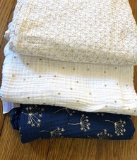 Aden and Anais Muslin Receiving Blankets Lot Of 3 Baby Swaddle Cotton Dandelions