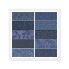 Blue FAT QUARTERS: 10 18" x 22" FQ BUNDLE, 100 Quilting Cotton Fabric