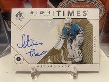 2018-19 SP Authentic Sign of the Times Auto Arturs Irbe Sharks #SOTT-AI!