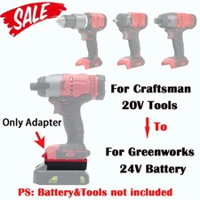 Battery Adapter Fits For Greenworks 24V Battery To For Craftsman 20V Power Tools