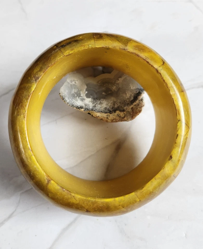 Brazalete ancho grueso vintage caramelo Foto 3 de 4