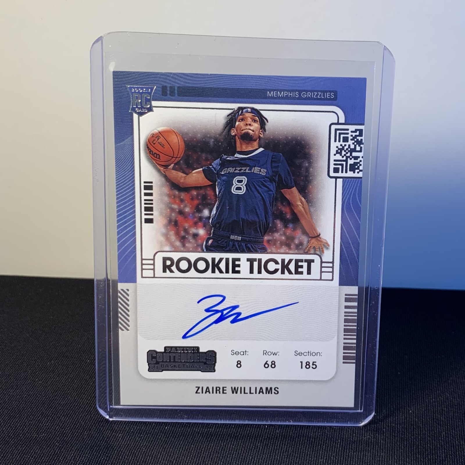 2021-22 Panini Contenders Ziaire Williams RC rookie ON CARD AUTO #110