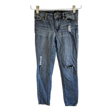 Lucky Brand Girls Distressed Denim Zoe Skinny Jeans Size 8