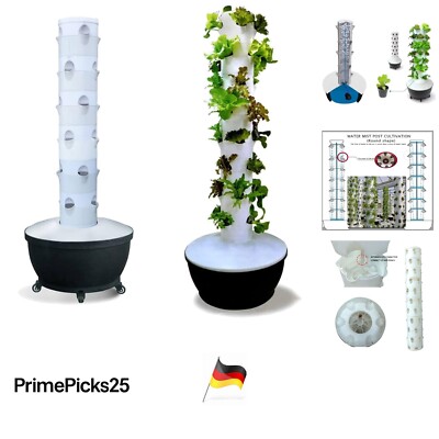 Hydroponic Tower 6-Tier Pflanzenanbausystem für Gemüse, Kräuter, Früchte