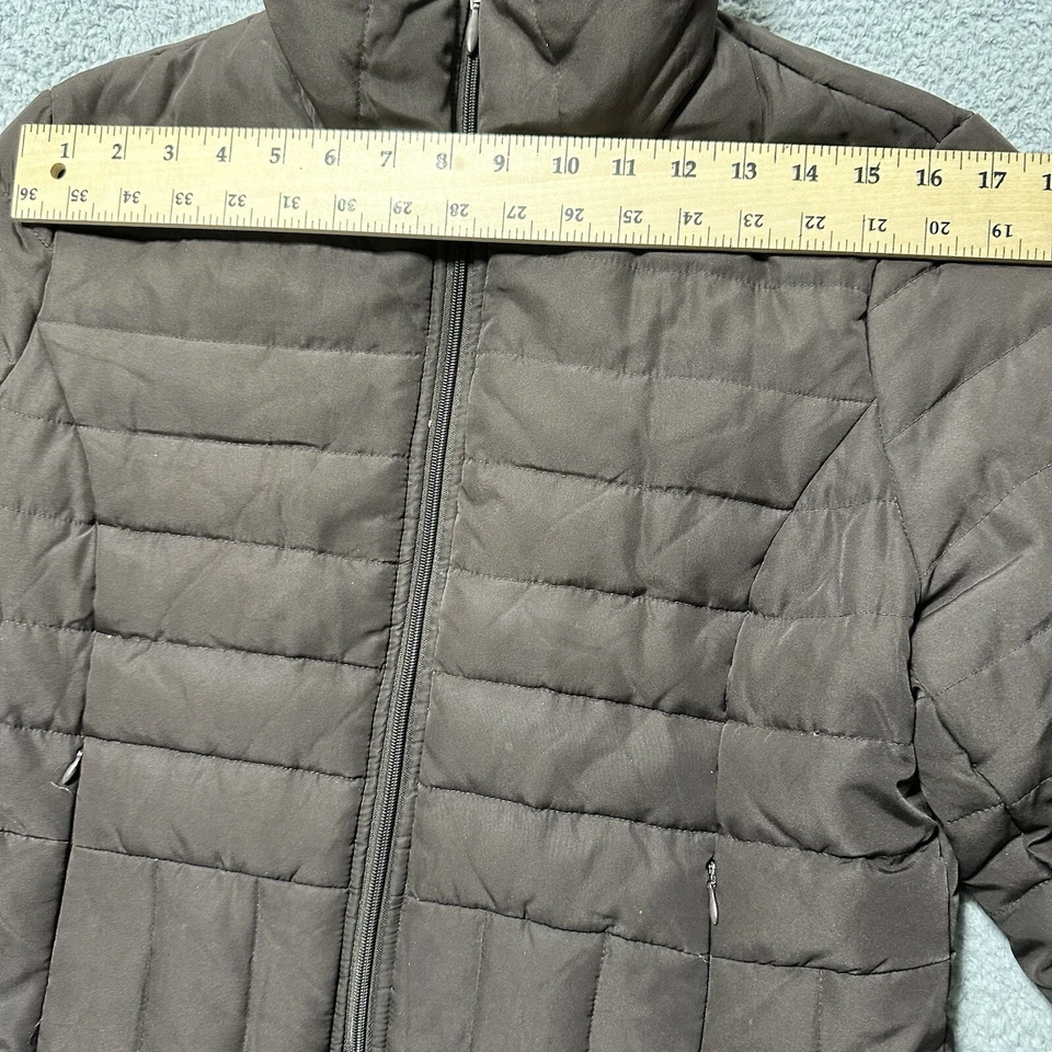 Kenneth Cole Reaction Brown Down Puffer Jacket Women’s Large Coat - Image 2 of 4