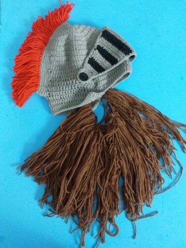NEUF Casque en tricot tête de barbe chevalier barbare chapeau casquette ski beanie équipement de ski neige - Photo 1 sur 1