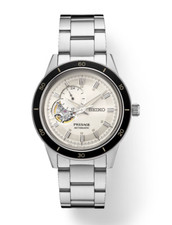 Seiko Presage SSA423 Steel 41 mm Beige Dial Skeleton Automatic Men's Watch