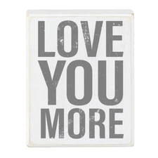 Love More Box Sign Size 4in W x 5in H x 1.75in D Pack of 2