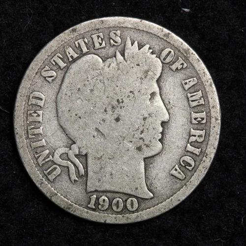 1900-S Silver Barber Dime GOOD FREE SHIPPING