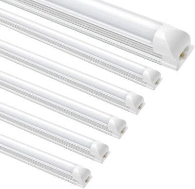 T8 4FT 8FT LED Tube Lights Garage LED Shop Light Fixtures 36W~90W Frosted Lens