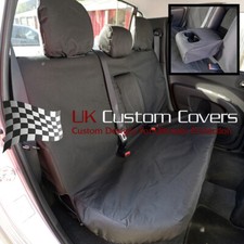 Mitsubishi L200 Trojan -2014 Waterproof Tailored Rear Seat Covers - Black 152