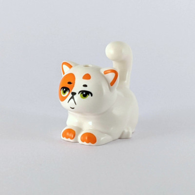 Entzückende weiße und orange Lego Katze-Lego Friends-nagelneues Lego Teil