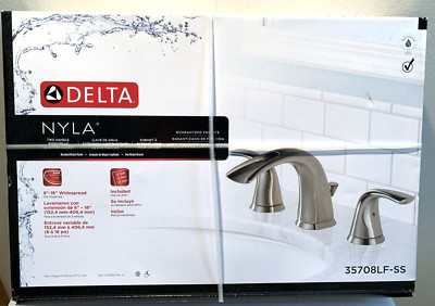 Delta Nyla Two Handle Widespread Lavatory Faucet Stainless Finish 35708LF-SS