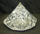 Waterford Crystal Lismore Clear Diamond Shape Faceted Paperweight Signed Vtg