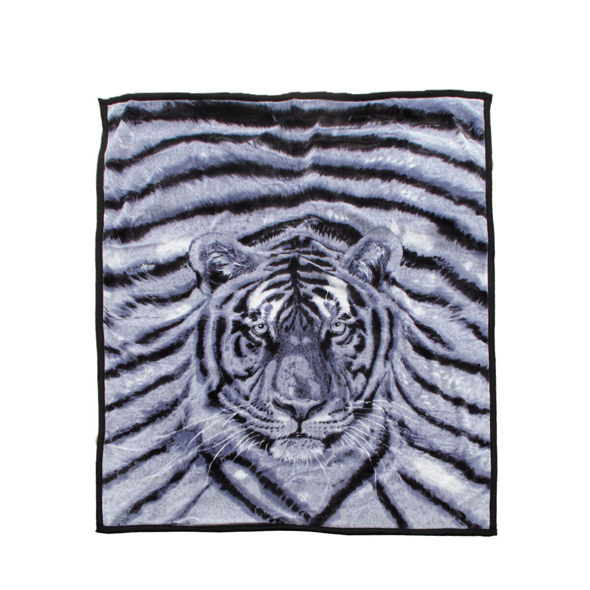 1000GSM White Tiger Luxury Quality Ply Mink Blanket 200 x 240 cm