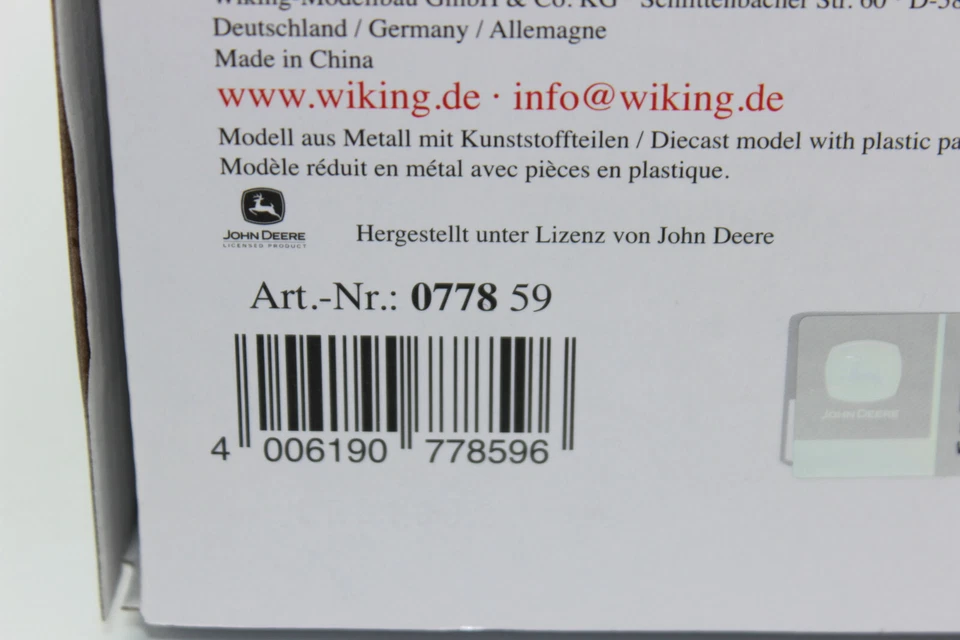 Tractor Wiking 077859 John Deere 8R 410 nuevo en embalaje original 1:32 Foto 4 de 4