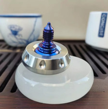 EDC Stainless Steel Collar Titanium Stem Spinning Top Desktop Spinner Fidget Toy