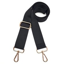 1.5" Wide Purse Straps Replacement Crossbody Bags Shoulder 1.5inch Black Gold 
