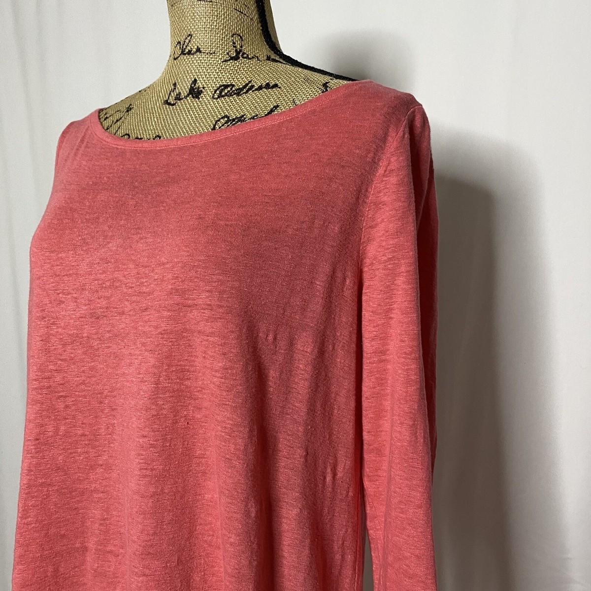 eileen fisher long sleeve tunic dress EILEEN FISHER Womens Green Stretch Long Sleeve Point Collar Short Tunic Dress