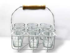Set of 6 Shot Glasses Cream Carrier -Easy Transport & Storage Ideal for Parties