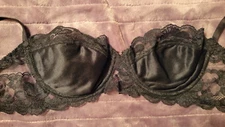 VTG/NEW Delores, Promise by Poirette SEXY Black Lace Underwire Bra Size 34C