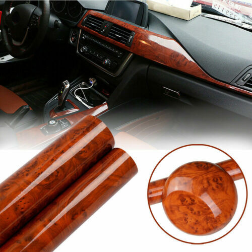 Glossy Wood Grain Vinyl Wrap for SUV Waterproof Car Sticker Decorative Film Sheet