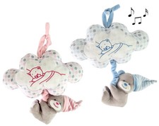 Spieluhr B&auml;rchen an Wolke Pl&uuml;sch 24 cm B&auml;r zum Aufh&auml;ngen sortiert NEU